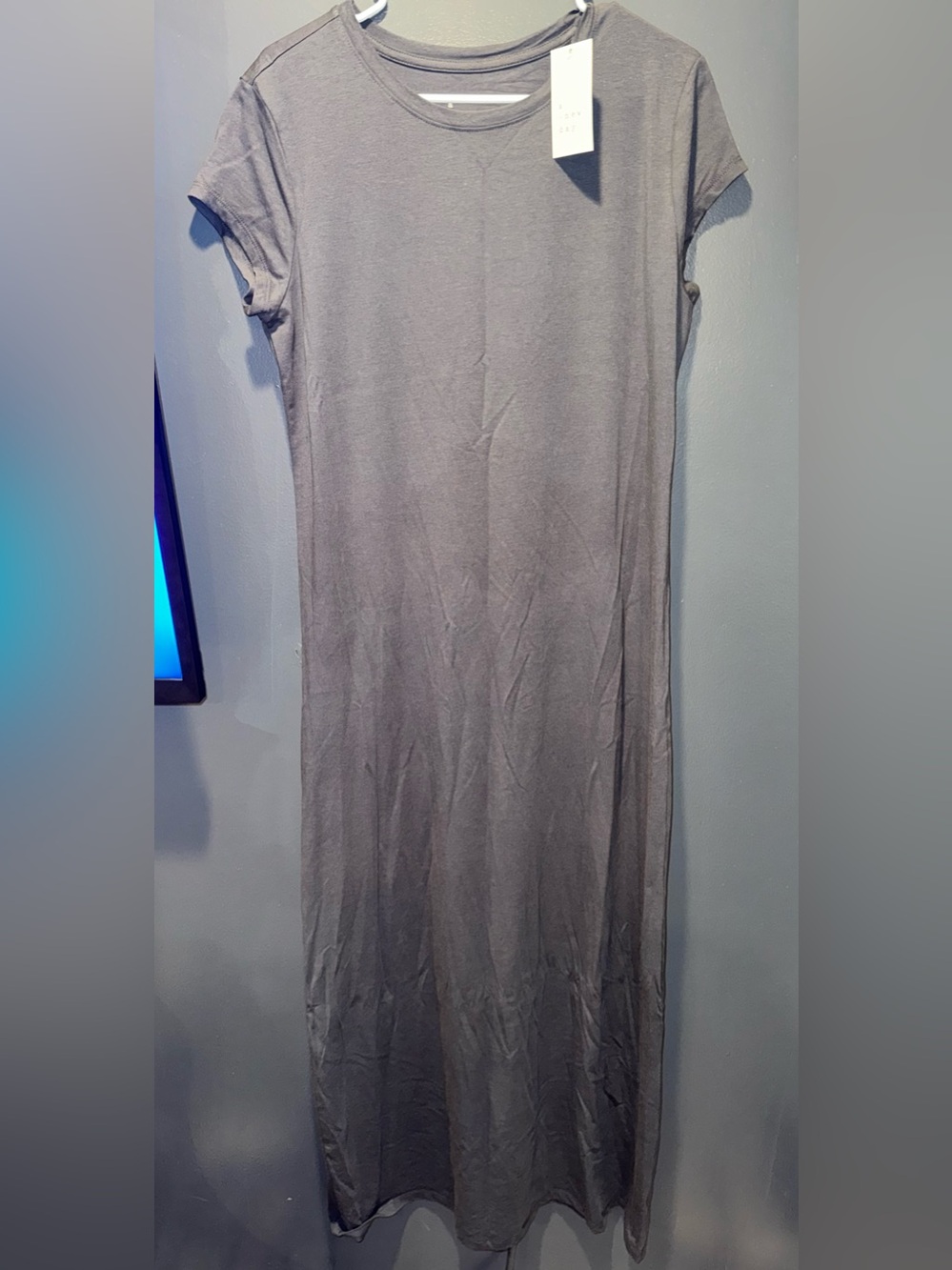 a new day Gray Short-Sleeve Maxi T-Shirt Dress